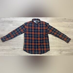 USED LIKE NEW - Bonobos Mens L Standard Fit/Stretch Flannel - Navy Blue/Orange